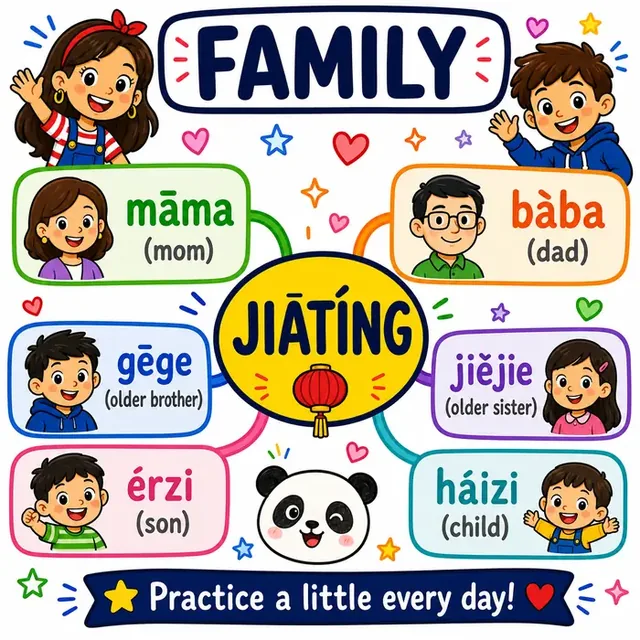 Family vocabulary mind map