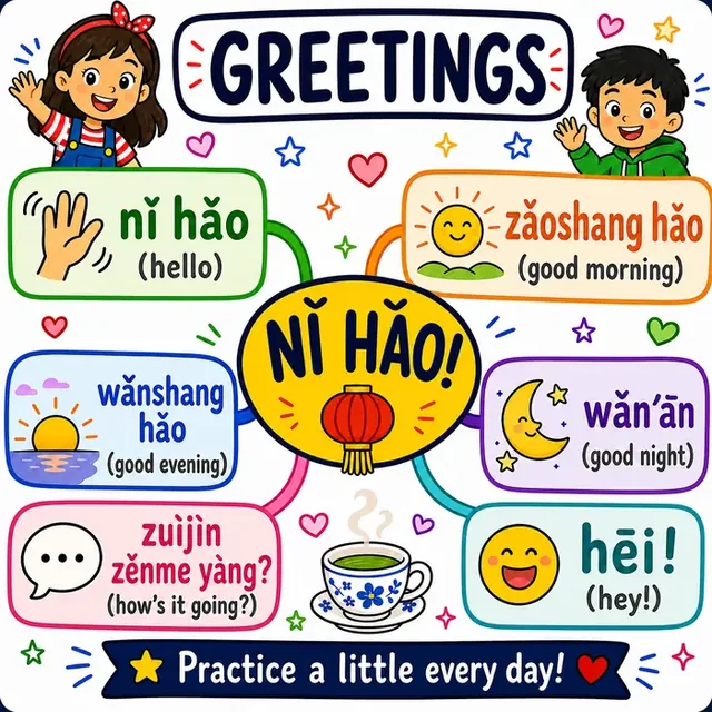 Greetings mind map